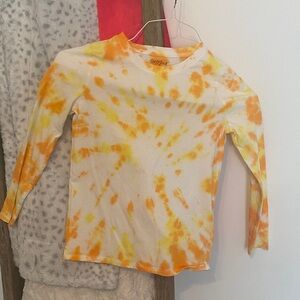 Cat & Jack Orange and Yellow Tie-Dye Long Sleeve Tee